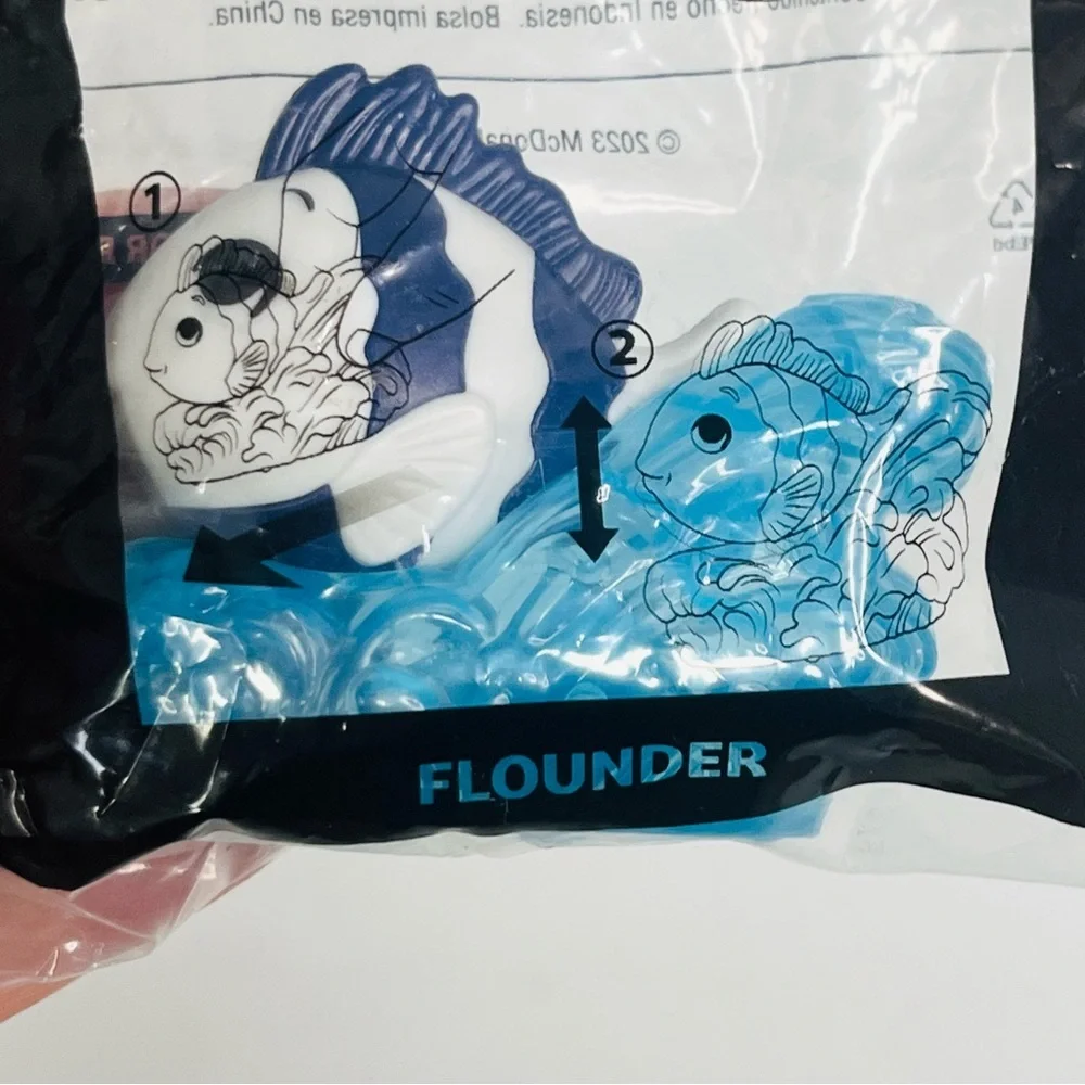 mcdonalds disneys the little mermaid flounder happy meal toy 2023 #4 live action